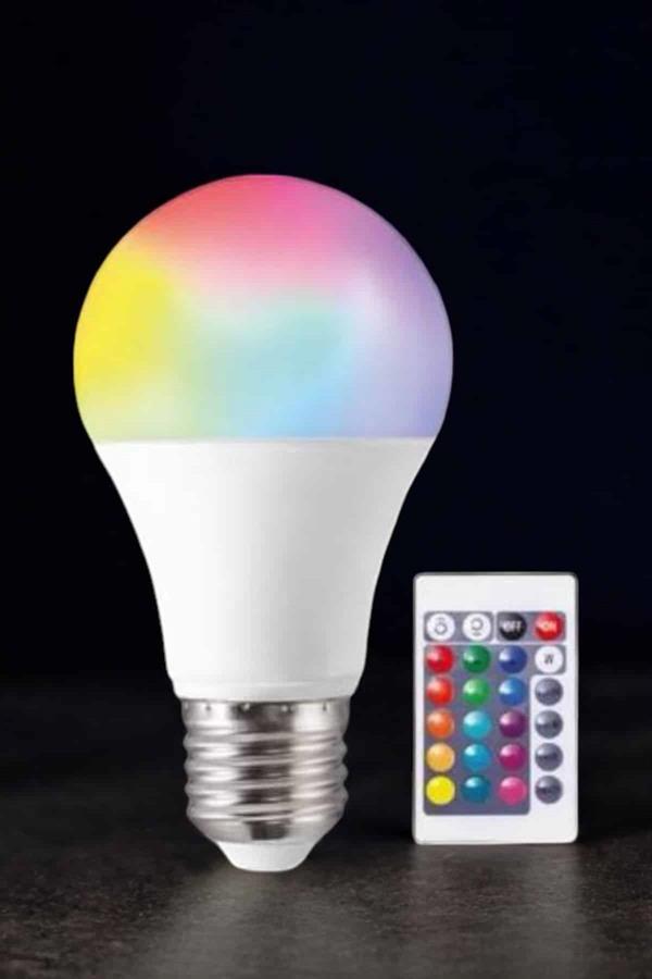Renk Değiştirebilen RGB Işıklı Led Ampul A+Enerji 15 Watt Led Işık