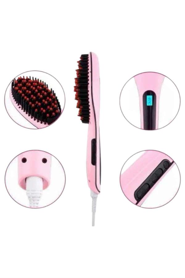 Fön Etkili Saç Düzleştirici Tarak Yıpranma Karşıtı Döner Kablo Isı Ayarlı - Görsel 3