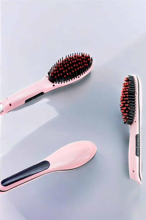 Fön Etkili Saç Düzleştirici Tarak Yıpranma Karşıtı Döner Kablo Isı Ayarlı - Görsel 4