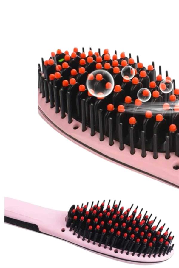 Fön Tarağı Saç Düzleştirici Sıkı Dişli Isı Ayarlı Elektriklenme Karşıtı - Görsel 4