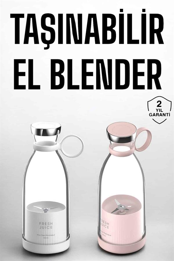 El Blender Taşınabilir Meyve Blender Şarj Edilebilir Taşınabilir Blender Elektrikli - Görsel 2