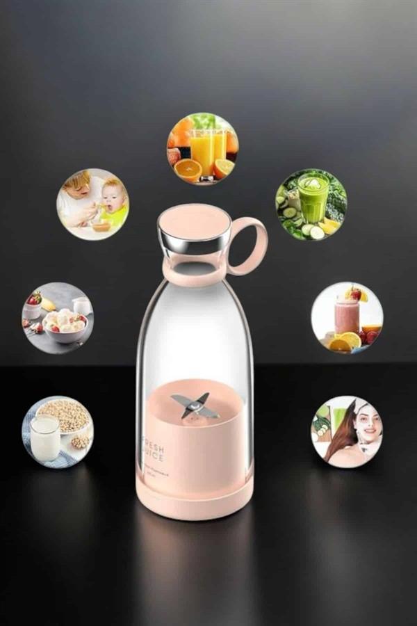 El Blender Taşınabilir Meyve Blender Şarj Edilebilir Taşınabilir Blender Elektrikli - Görsel 5