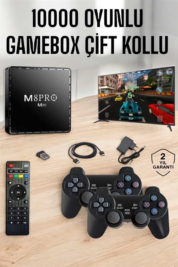 TV Box Çift Oyun Kollu 10000 Oyunlu Atari - Görsel 2