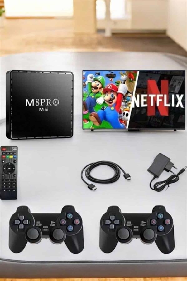 TV Box Çift Oyun Kollu 10000 Oyunlu Atari - Görsel 4