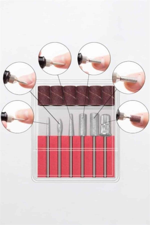 Elektrikli Manikür Pedikür Törpü Seti Protez Tırnak Nasır Temizleyici - Görsel 5