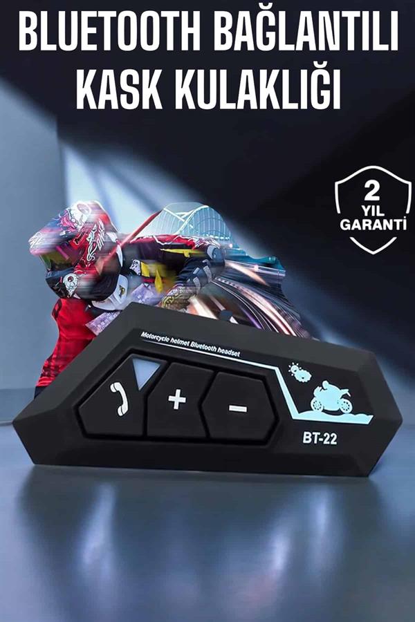 Kask Kulaklık Bluetooth Motosiklet Kulaklık Intercom Su Geçirmez - Görsel 2