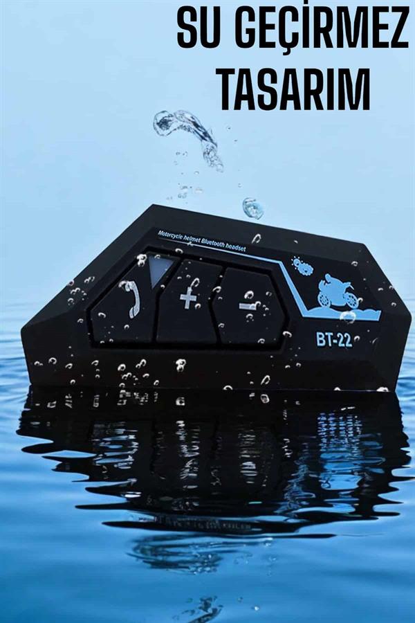 Kask Kulaklığı Motosiklet Intercom Interkom Dinleme Konuşma Özellikli Su Geçirmez - Görsel 4