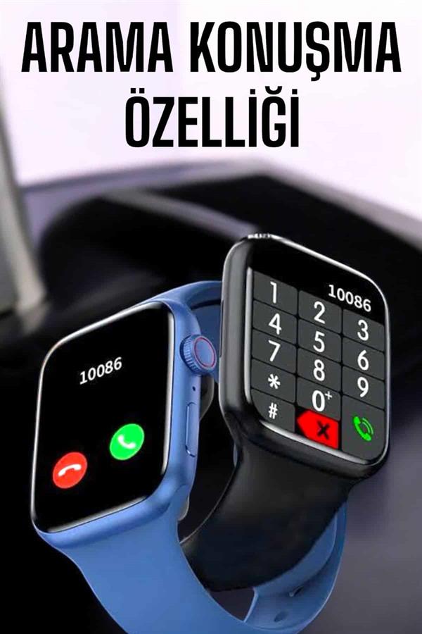 Akıllı Saat Amoled Ekran Yeni Nesil Bluetooth Bağlantılı - Görsel 3