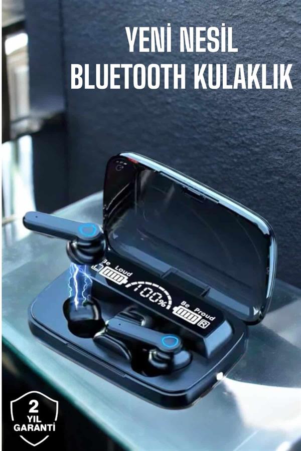 Bluetooth Kulaklık Powerbankli Dijital Göstergeli Dokunmatik Kontrol - Görsel 2