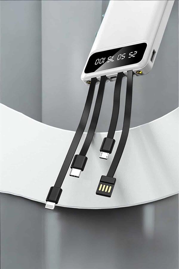 Powerbank 20.000 Mah LCD Ekran USB Lightning Type-C Uyumlu İOS ve Android - Görsel 5