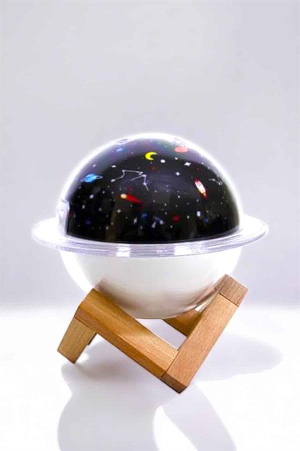 Hava Nemlendirici Masa ve Gece Lambası USB Projeksiyon Aromaterapi - Görsel 5