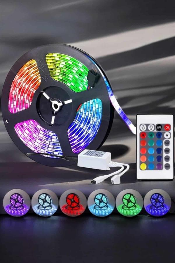 Led Işık 5 Metre Şerit Led RGB Işıklı - Görsel 3