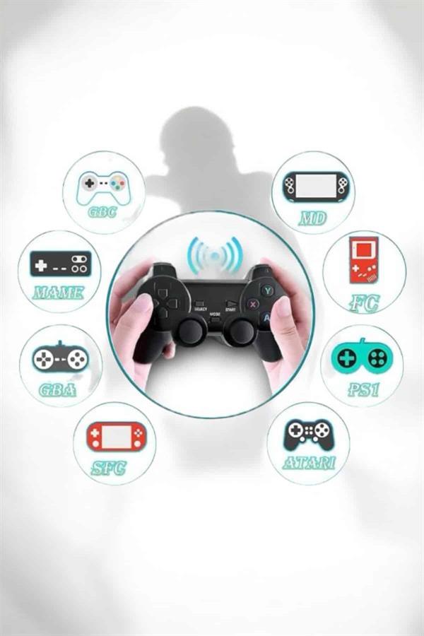 Gaming Atari 2.4g Uyumlu Kablosuz Çift Kol Game Stick - Görsel 4