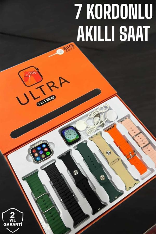 Akıllı Saat 7 Kordonlu MetalPlastik Ve Hasır Kordon Seçeneği - Görsel 2