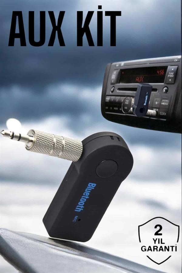 Tüm Araçlara Uyumlu Aux Car Bluetooth Kablosuz Araç Bağlantı Kiti - Görsel 2