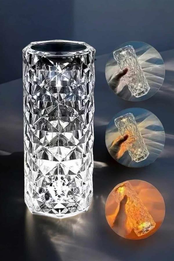 Dokunmatik Kristal Gece Lambası Hediyelik - Görsel 3