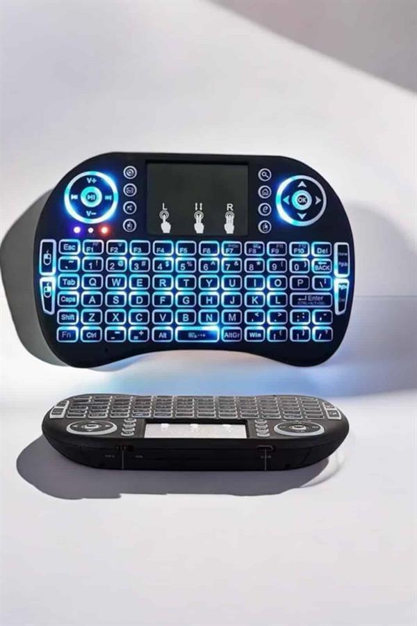 TV Uyumlu Mini Klavye Q Klavye Işıklı Tüm Cihazlara Uyumlu - Görsel 4