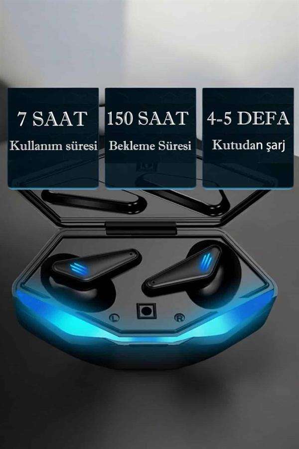 Bluetooth Gamer Oyuncu Kulaklığı ANC Özelliği Yüksek Ses Kaliteli - Görsel 3