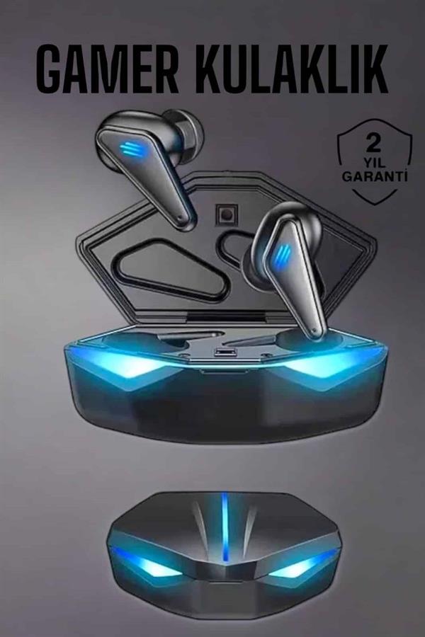 Bluetooth Oyuncu Kulaklığı Led Işıklı Kablosuz ANC Özelliği - Görsel 2