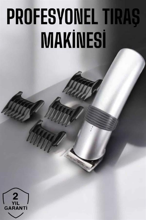 4 Taraklı Taşınabilir Profesyonel Saç ve Sakal Kesme Tıraş Makinesi - Görsel 2