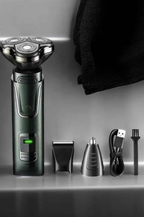 3 Başlıklı Profesyonel Saç ve Sakal Bakım Seti Vücut Burun ve Kulak Tüy Alma