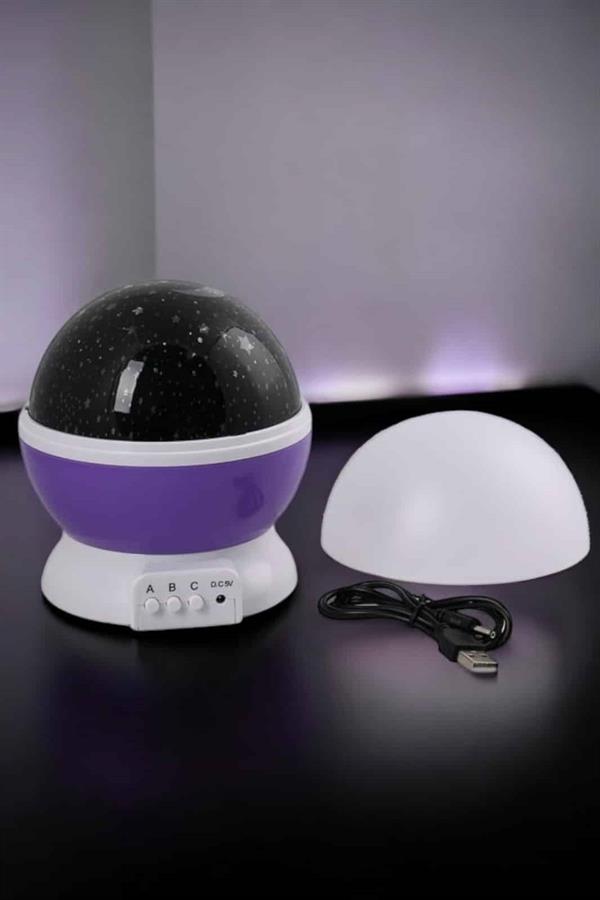 Yıldızlı Gökyüzü Projeksiyon Gece Lambası Hareketli Işık Şovu - Görsel 5