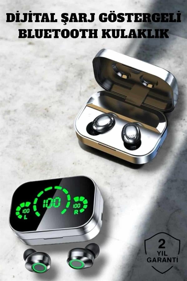 Bluetooth Kulaklık Çift Telefon Desteği ve Suya Dayanıklı Powerbankli - Görsel 2