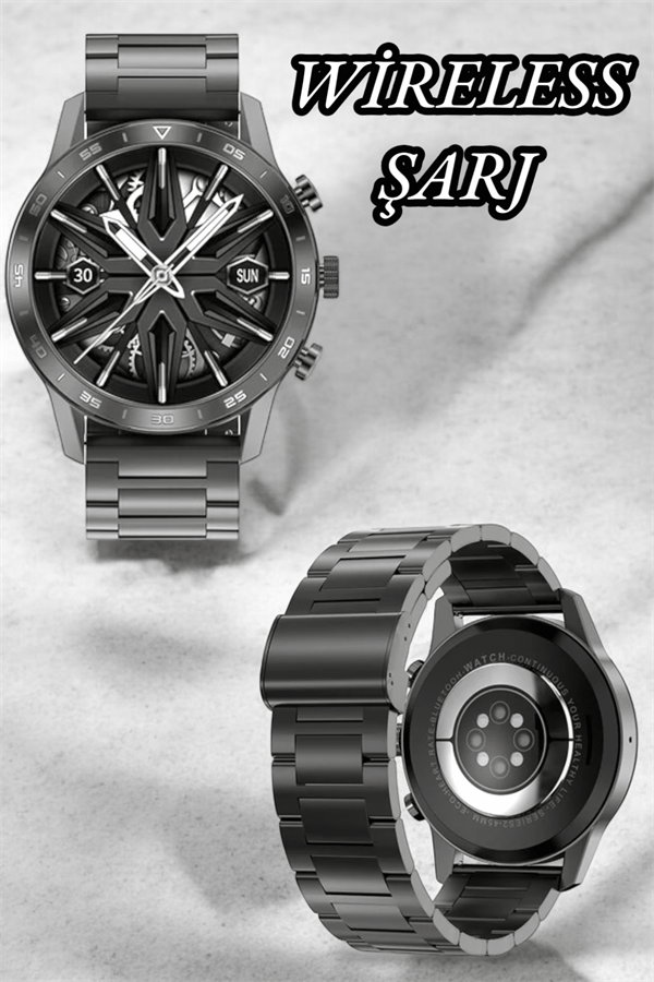 Suya Dayanıklı Dokunmatik Akıllı Saat Bluetooth 5.0 Sesli Asistan ve Sağlık Takibi - Görsel 5