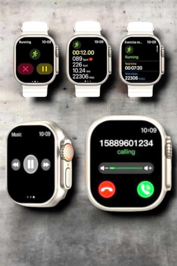 Suya ve Toza Dayanıklı 45 MM Akıllı Saat Bildirim ve Cevapsız Çağrı Görüntüleme - Görsel 3