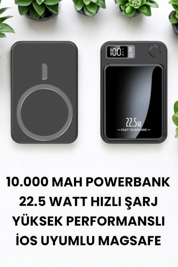 Pratik ve Taşınabilir 10.000 mAh Wireless Powerbank Hızlı Şarj Avantajı - Görsel 4