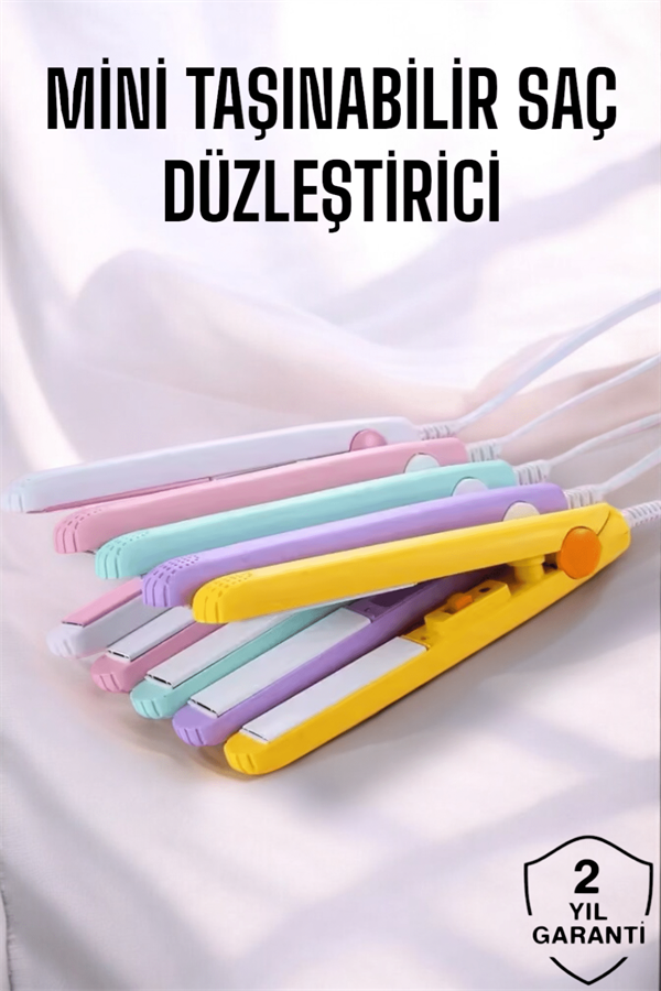 180°C Isı ve Uzun Süre Kalıcı Düzlük Sağlayan Mini Saç Düzleştirici - Görsel 2
