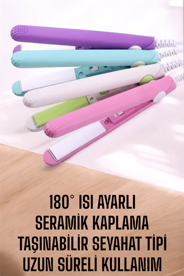 180°C Isı ve Uzun Süre Kalıcı Düzlük Sağlayan Mini Saç Düzleştirici - Görsel 4