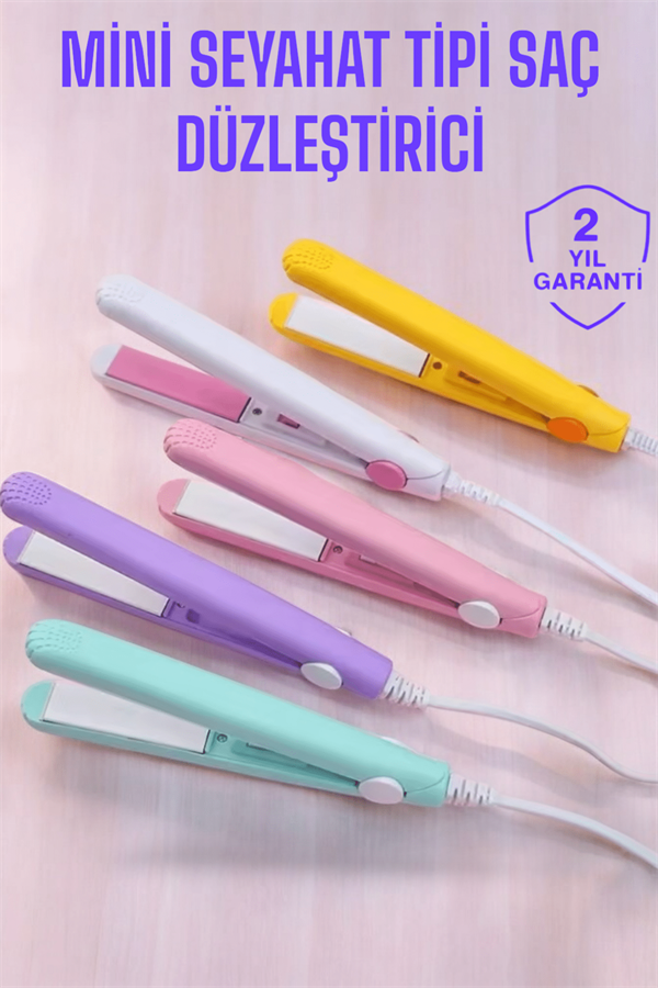 Seramik Kaplama Taşınabilir Mini Saç Düzleştirici Seyahat Dostu Tasarım - Görsel 2