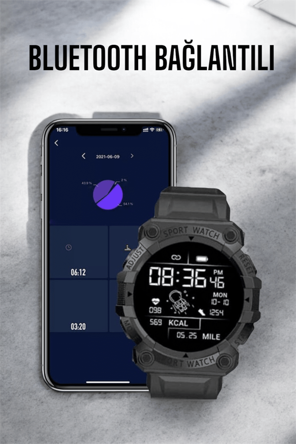 Bluetooth 5.0 Destekli Çok Fonksiyonlu Yeni Nesil Akıllı Saat - Görsel 3