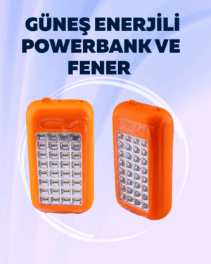 Gold Silver GS-875 Outdoor Powerbank & Işıldak – Güneş Paneli 32 LED 10000 mAh Çift Çıkış