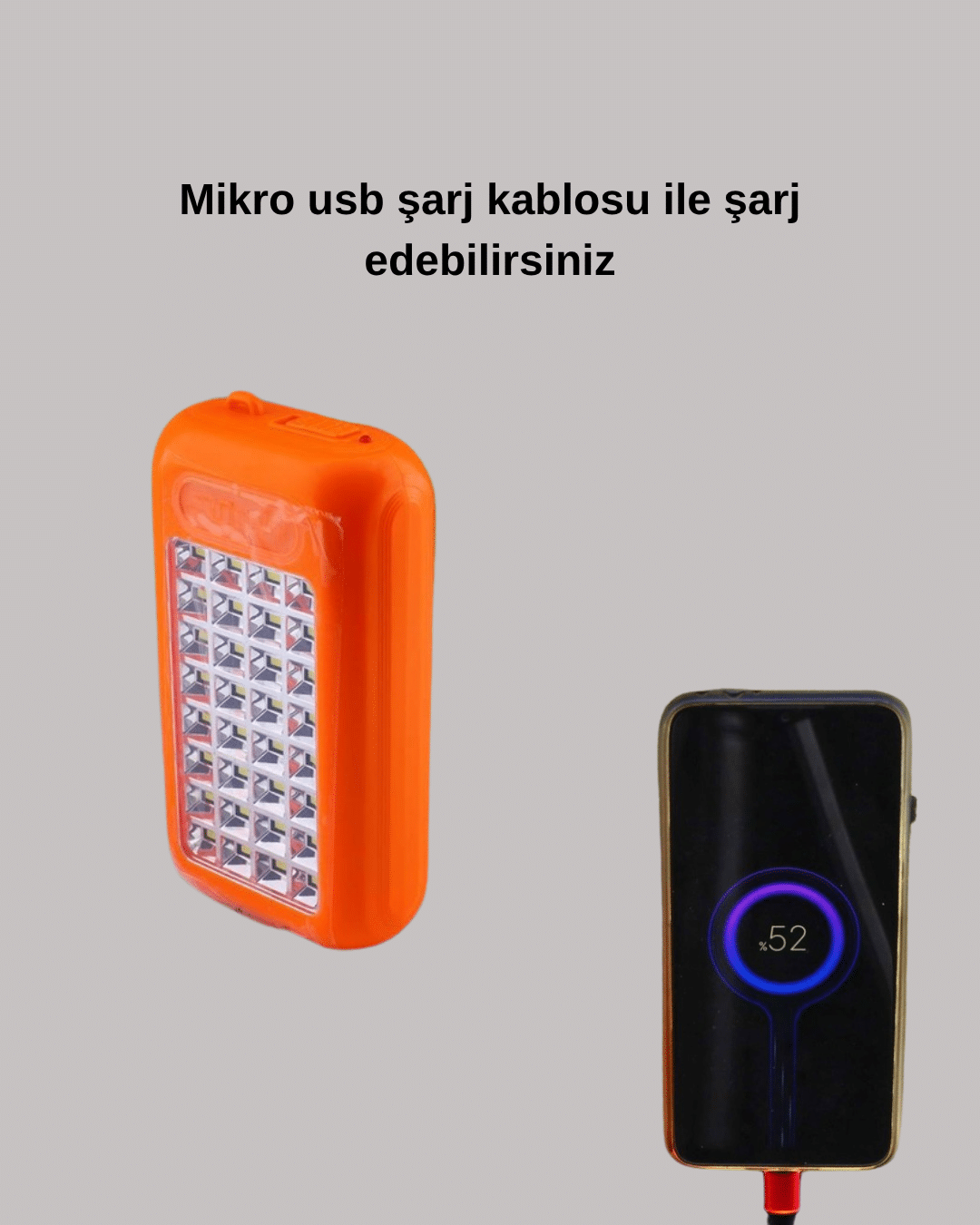 Gold Silver GS-875 Outdoor Powerbank & Işıldak – Güneş Paneli 32 LED 10000 mAh Çift Çıkış - Görsel 4