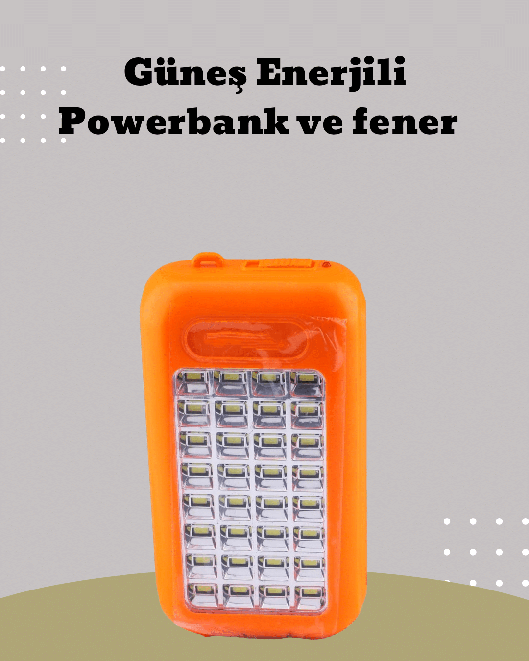 Güneş Paneli Destekli Powerbank ve LED Işıldak – 10000 mAh Çift USB Outdoor Kullanım İçin