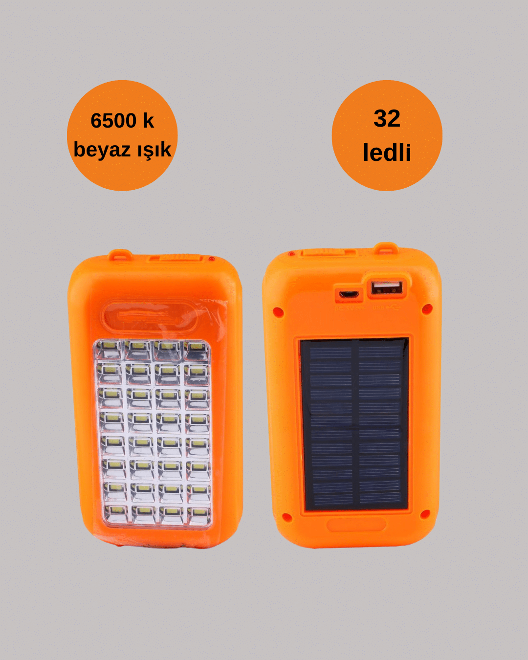 Güneş Paneli Destekli Powerbank ve LED Işıldak – 10000 mAh Çift USB Outdoor Kullanım İçin - Görsel 5