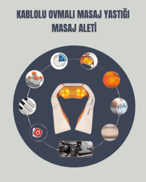 6 Başlıklı Isıtmalı Masaj Cihazı – Tüm Vücut İçin Derin Kas Masajı