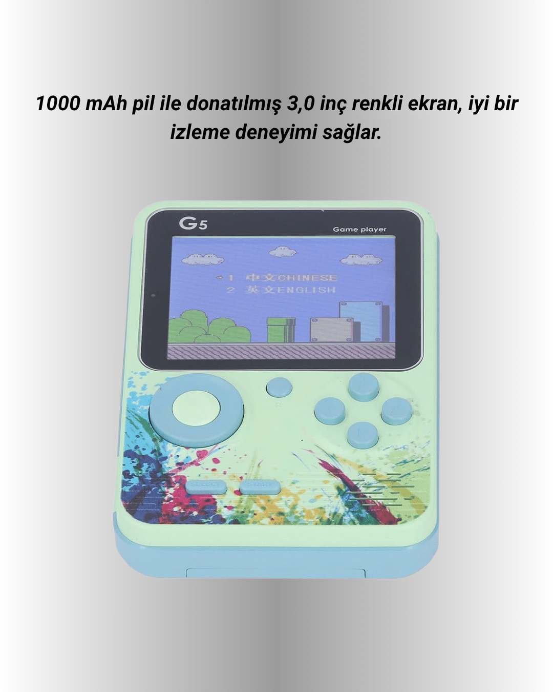 TV Bağlantılı 500 Oyunlu Mini Gameboy Konsol - Görsel 3