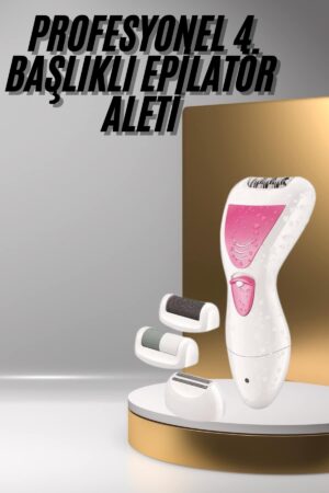 Ayak Törpü Başlıklı Epilatör Aleti 4 Başlıklı Taşınabilir Şarjlı Epilasyon Cihazı