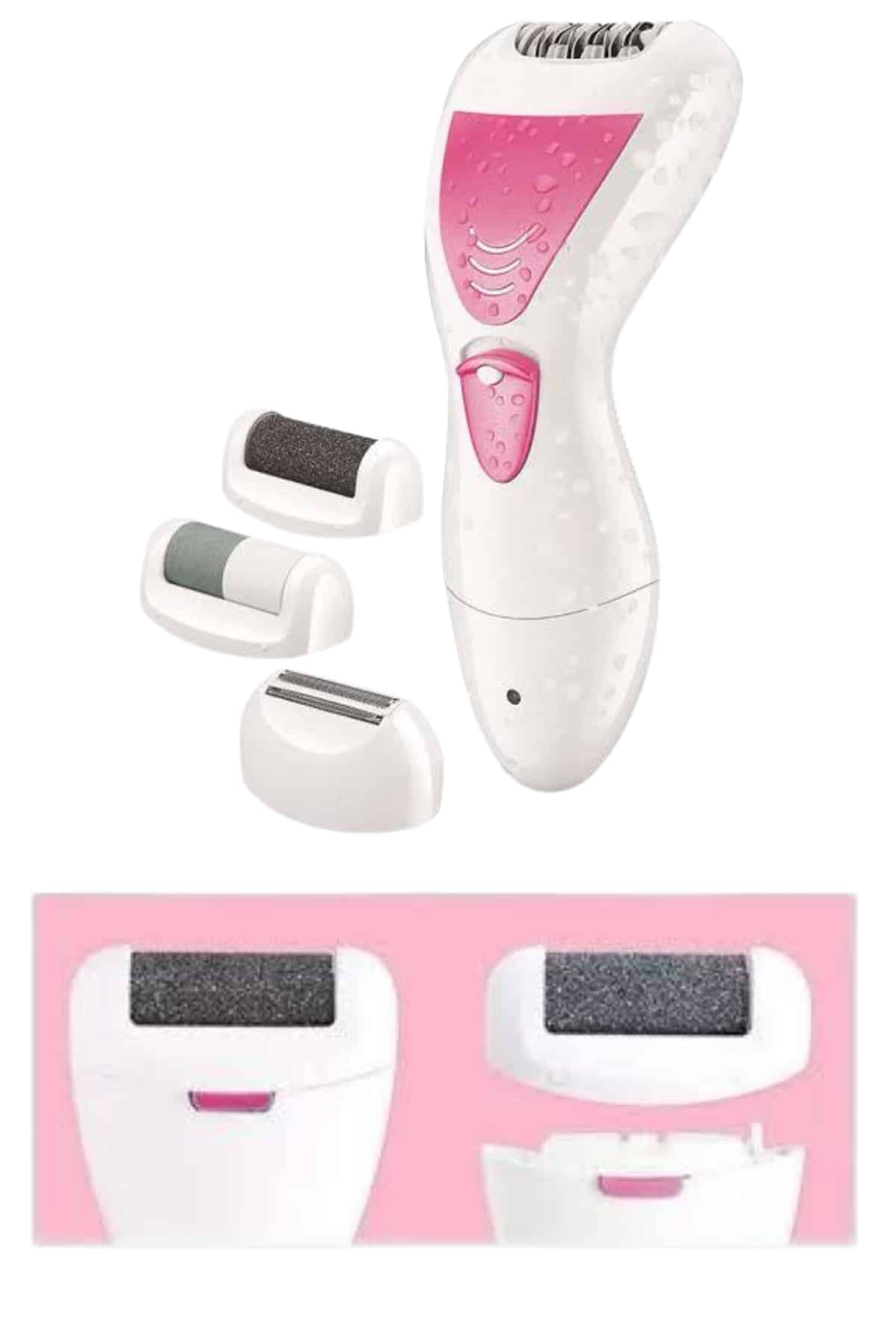 Ayak Törpü Başlıklı Epilatör Aleti 4 Başlıklı Taşınabilir Şarjlı Epilasyon Cihazı - Görsel 5
