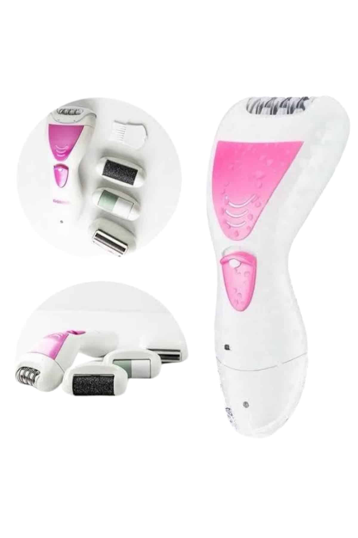 4 Başlıklı Bakım Cihazı Epilatör Tüy Alma Makinesi Topuk Törpüsü - Görsel 3