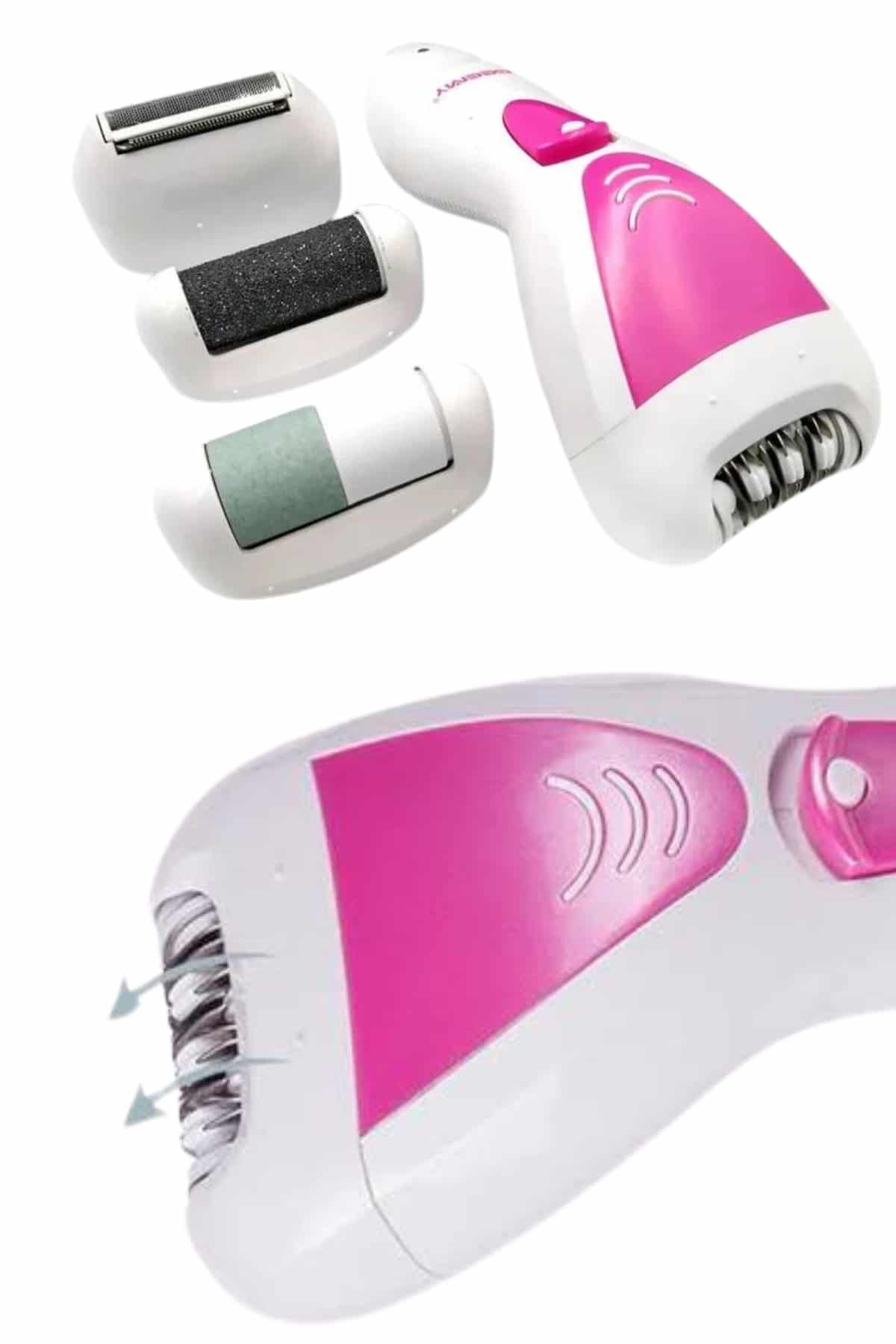 4 Başlıklı Bakım Cihazı Epilatör Tüy Alma Makinesi Topuk Törpüsü - Görsel 5