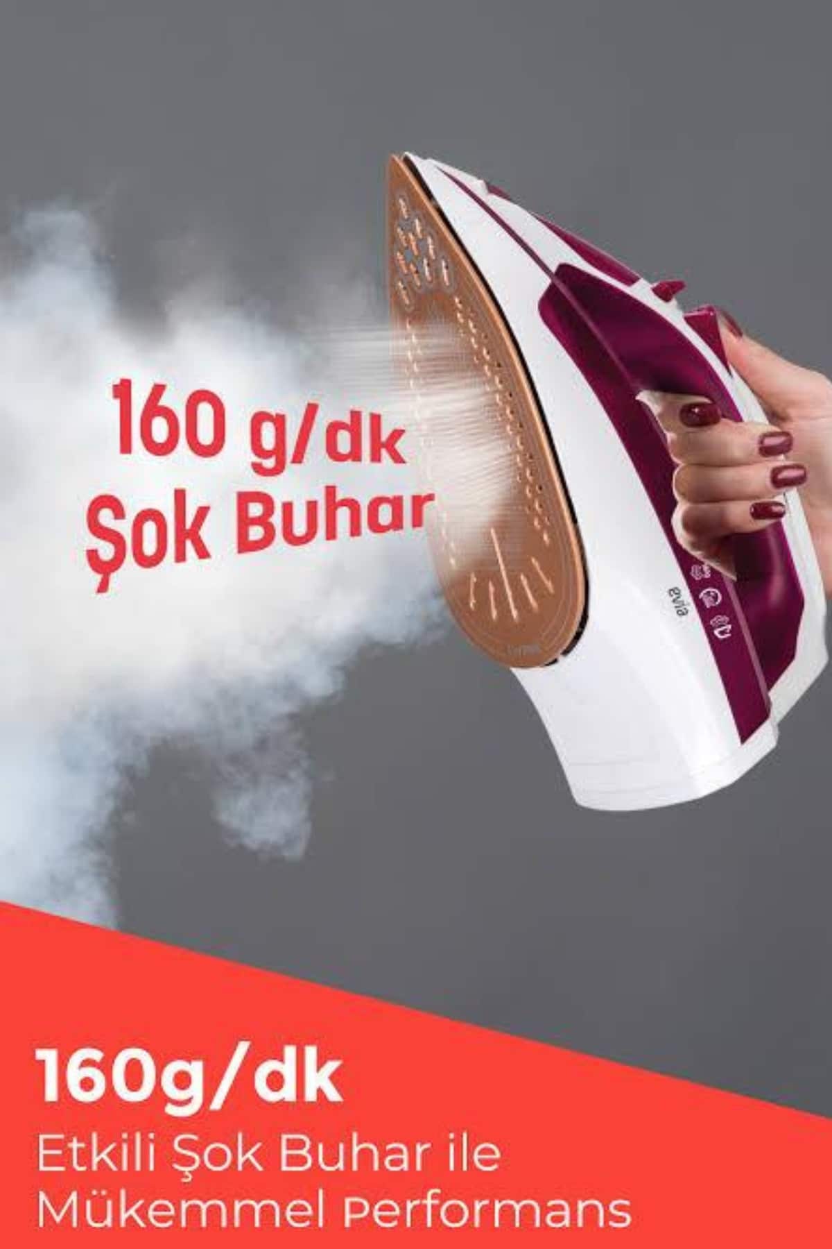 2200W Seramik Kaplama Estetik Tasarımı 360 Derece Dönebilir Kablosu - Görsel 3
