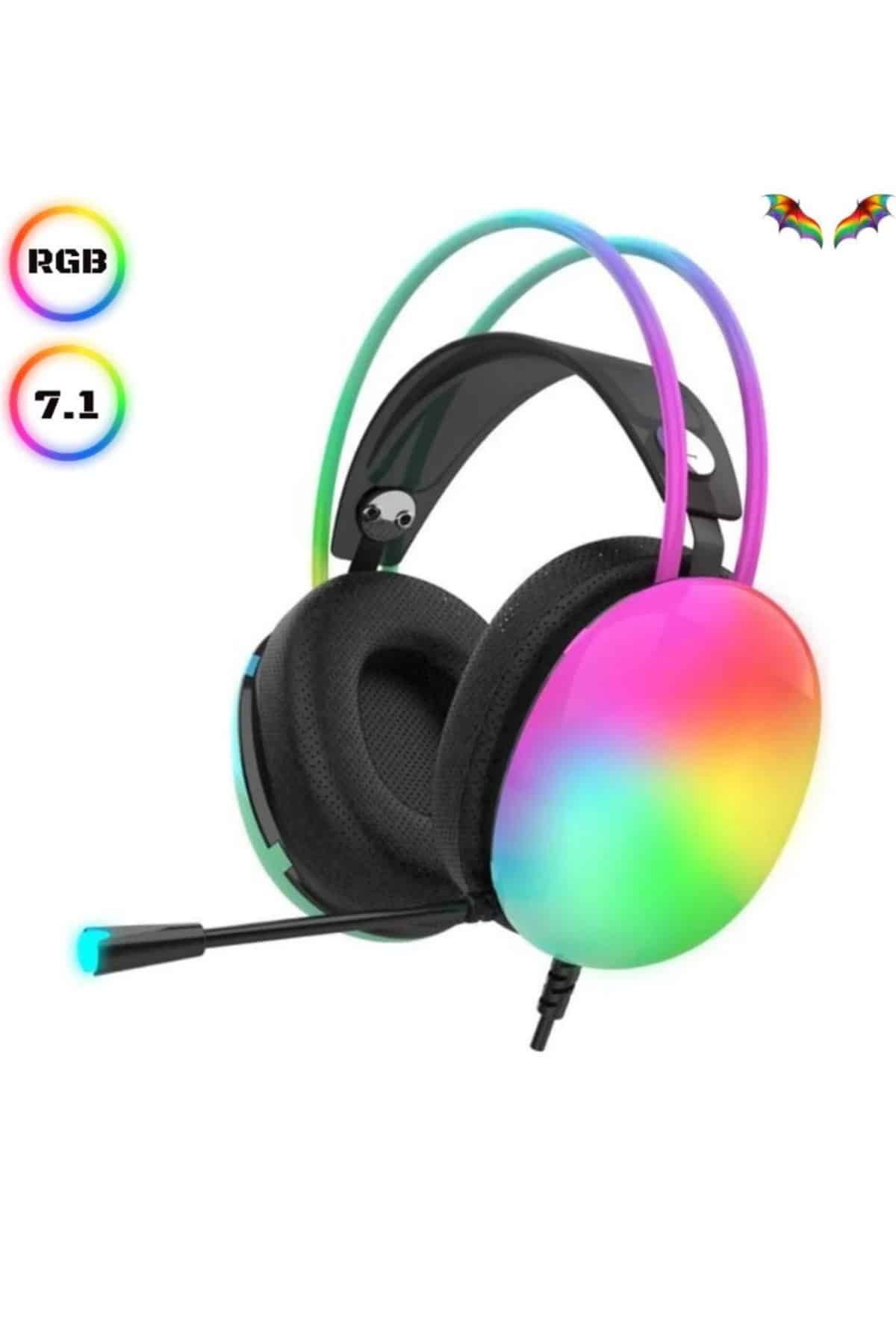 Kablosuz Bluetooth Kulaklık RGB Işıklı Kulak Üstü 5.3 Bluetooth Bağlantılı - Görsel 2