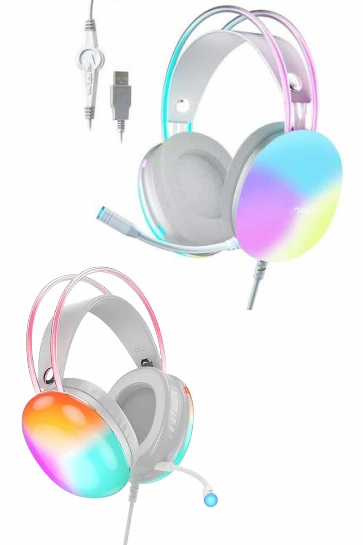 Yeni Nesil Kulak Üstü Kablosuz Uzun Ömürlü RGB Işıklı Bluetooth Kulaklık - Görsel 5