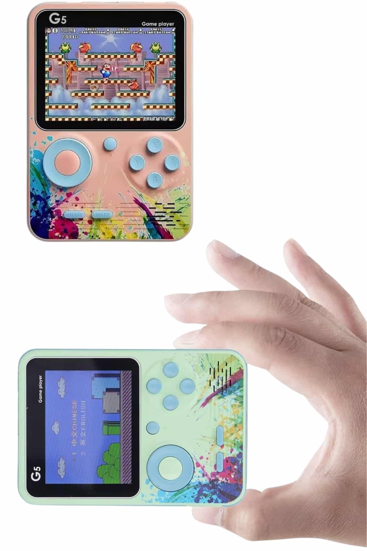 Game Box Oyun Konsolu 500 Retro Oyunlu Mini Taşınabilir 3 İnç - Görsel 5