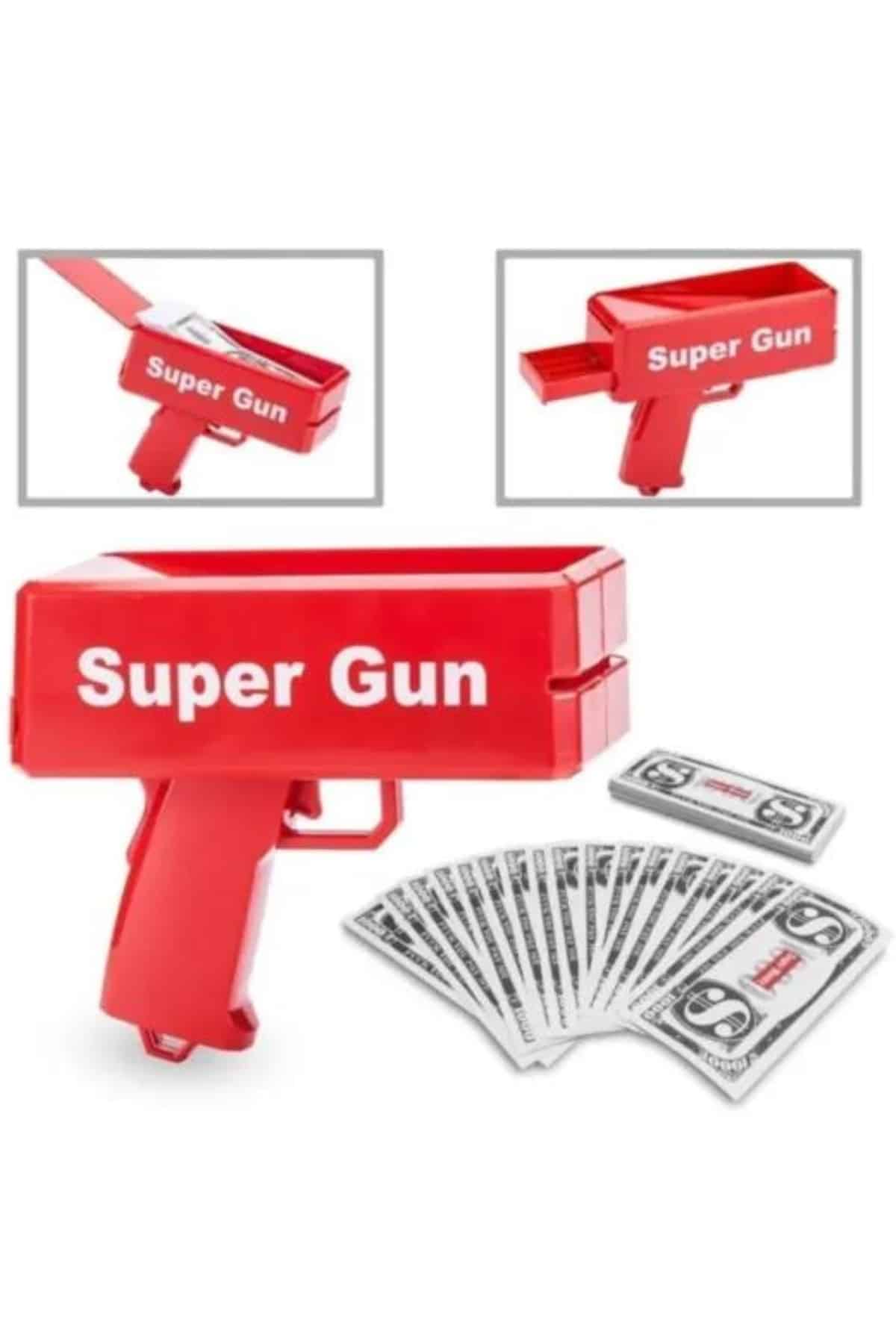 Kırmızı Çocuklara Özel Para Fırlatma Makinesi Para Saçma Tabancası - Görsel 3