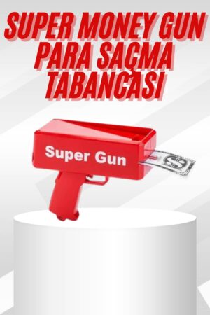 Çocuklara Özel Eğlenceli Para Saçma Makinası Parti Oyuncağı Kırmızı